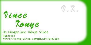 vince konye business card