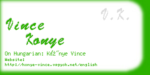 vince konye business card